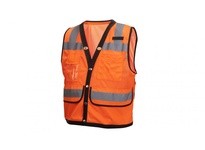 Pyramex RVMS2820XL Type R - Class 2 Hi-Vis Orange Safety Vest | Extra Large