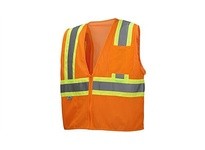 Pyramex RVZ2220L Type R - Class 2 Hi-Vis Orange Safety Vest LargeType R - Class 2 Hi-Vis Orange Safety Vest Large