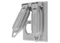 Hubbell Wiring RW51320 WP COVER 2G VERT 2) DUP GRAY | YarinInd