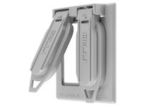 Hubbell Wiring RW51330 WP COVER 2G VERT 1) RECT 1) DUP GRAY
