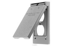Hubbell Wiring RW51470 WP COVER 1G VERT DUP OPG GRAY | Durable Electrical Cover