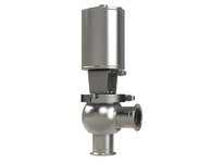 Dixon S01A25C1PV SSV-Series Single Seat Valve, Shut-Off L Body, Clamp, Spring Return Actuator (Air-To-Raise)