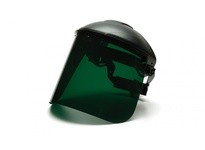 Pyramex S1035 Dark Green Polyethylene Face Shield ANSI Z87 | Durable Protection