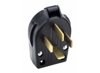 Cooper Eaton S19-SP Plug Angle 60A 120/208V 3PH 4P4W PVC Black | Industrial Supplies