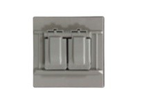 Cooper Eaton S1954 Cover 1G Ovr Duplex Receptacle WetLoc Hor Plas Gray | Industrial Supplies