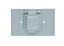 Cooper Eaton S1961 Cover 1G Single Receptacle Non-Wet Horiz Plas Gray