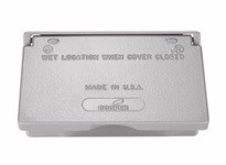 Cooper Eaton S1966-SP Cover 1G Deco Wet Loc Horiz Die Cast Gray | Industrial Supplies