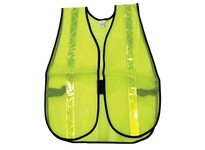 MCR S220R Poly Mesh Safety Vest 1 3/8 Lime Stripe 18 X 47 LIME