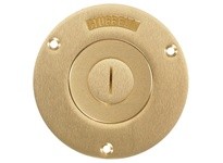 Hubbell Wiring S2525 F-BOX CVR RND (2-1/8"X 3/4") BRS | YarinInd