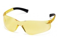Pyramex Ztek S2530S Safety Glasses Amber Lens and Amber Temples | Durable Eye Protection