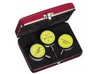 Starrett S253MZ Metric Indicator Set, 25-161J, 25-181J & 25-881J, 0.5mm, 2.5mm, 25mm Range, 0.002mm, 0.01mm Grads, .8mm StemMetr