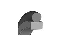 Dichtomatik S30-140X150.7X4.2 Rod Seal | 40% Bronze Filled PTFE | NBR 70 O-Ring