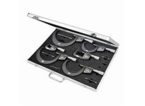 Starrett S3732CXFLZ Electronic Outside Micrometer Set, Friction Thimble, Carbide Anvil-Spindle, .00005"/0.001mm Res., 0-6"/0-150