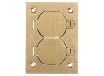 Hubbell Wiring S3825 F-BOX CVR RECT DUP FLAP BRS | High-Quality Industrial Supplies