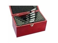 Starrett S436.1CXRLZ Outside Micrometer Set, Ratchet Thimble, Carbide Anvil-Spindle, 0-6" Range, .001"Outside Micrometer Set, Ra