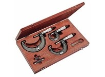 Starrett S436.1MAXRLZ Outside Micrometer Set, Ratchet Thimble, Carbide Anvil-Spindle, 0-75mm Range | YarinInd