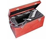 Starrett S436DXRLZ Outside Micrometer Set, Ratchet Thimble, Carbide Anvil-Spindle, 6-12" Range, .001"Outside Micrometer Set, Rat