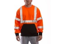 Tingley S78029-S JOB SIGHT Hi-Vis Class 3 Sweatshirt 1 Pouch Pocket - Fluorescent Orange-Red Size S