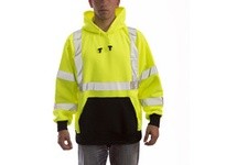 Tingley S78322-4XL JOB SIGHT Hi-Vis Class 3 Sweatshirt Attached Hood 1 Pocket - Fluorescent Yellow-Green Size 4XL