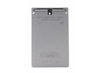 Cooper Eaton S966-SP Cover 1G GFCI/Deco Wet Loc Vert Metal Gray