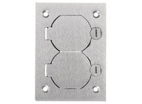 Hubbell Wiring SA3825 F-BOX CVR RECT DUP FLAP ALU | YarinInd