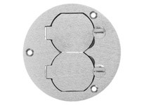 Hubbell Wiring SA3925 F-BOX CVR RND DUP FLAP ALU | High-Quality Industrial Supplies