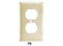 Hubbell Wiring SA82 WALLPLATE 2-G 2 DUP OPENING ALUM