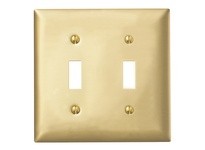 Hubbell Wiring SB2 WALLPLATE 2-G TOG OPENING BRS | High-Quality Wallplate