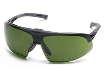 Pyramex Onix Plus SB4960STP Safety Glasses Clear H2X Anti-Fog Bottom Lens/ 3.0 IR Filter Flip Lens Lens and Black FrameOnix Plus