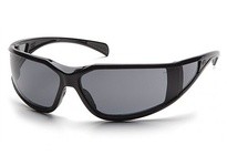 Pyramex Exeter SB5120DT Safety Glasses Gray Anti-Fog Lens | Glossy Black Frame