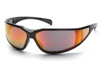 Pyramex Exeter SB5155DT Safety Glasses Sky Red Anti-Fog Lens and Glossy Black FrameExeter Safety Glasses Sky Red Anti-Fog Lens a