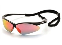 Pyramex PMXTREME SB6345SP Safety Glasses Ice Orange Mirror Lens and Black Frame with CordPMXTREME Safety Glasses Ice Orange Mirr