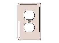 Hubbell Wiring SB83 WALLPLATE 3-G 3) DUP OPENING BRS