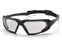 Pyramex Highlander SBB5010DT Safety Glasses Clear H2X Anti-Fog Lens | Black Frame