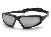 Pyramex Highlander SBB5070DT Safety Glasses Silver Mirror Anti-Fog Lens and Black FrameHighlander Safety Glasses Silver Mirror A