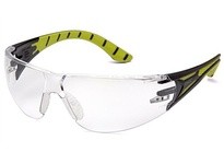 Pyramex SBGR9610S Safety Glasses Clear Lens and Black/Green TemplesSafety Glasses Clear Lens and Black/Green Temples