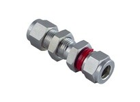 Superlok SBHUI-6M 6MM Tube X 6MM Tube - Bulkhead Union - 2 Ferrule - 316 Stainless Steel