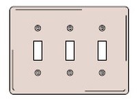 Hubbell Wiring SBP3 WALLPLAT 3-G 3) TOG BRS PLT | YarinInd