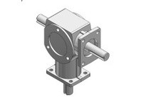 Hub City 0220-00305 2:1 Ratio, Aluminum Bevel Reducer, 0.6245" Input Diameter, 0.625" Output Diameter, Shaft Input, Shaft Output