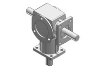 Hub City 0220-00308 1:1 Ratio, Aluminum Bevel Reducer, 0.6245" Input Diameter, 0.625" Output Diameter, Shaft Input, Shaft Output