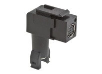 Hubbell Wiring SFAVCN SNAP-FIT AV 8PIN COUPLR PNP 90 DEG FF BK