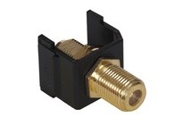 Hubbell Wiring SFFGBK SNAP-FIT GOLD F CONN BK