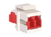 Hubbell Wiring SFFLCSROW FIBER SNAP-FIT FLSH LC DUPLX RD ZIRC OW