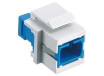 Hubbell Wiring SFFSCGNW FIBER SNAP-FIT FLSH SC SMPLX GN P-BZ WH