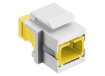 Hubbell Wiring SFFSCSYW FIBER SNAP-FITFLSHSC SMPLXYLZIRCWH