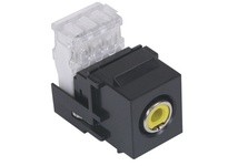 Hubbell Wiring SFRC110Y SNAP-FIT RCA CONN 110 YL INS BK