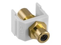 Hubbell Wiring SFRCBKFFW SNAP-FIT BK RCA/RCA WH HOUSING