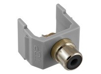 Hubbell Wiring SFRCBKGY SNAP-FIT BK RCA SOLDER GY HOUSING