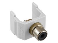 Hubbell Wiring SFRCBKW SNAP-FIT BK RCA SOLDER WH HOUSING