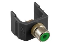 Hubbell Wiring SFRCGNBK SNAP-FIT GN RCA SOLDER BK HOUSING